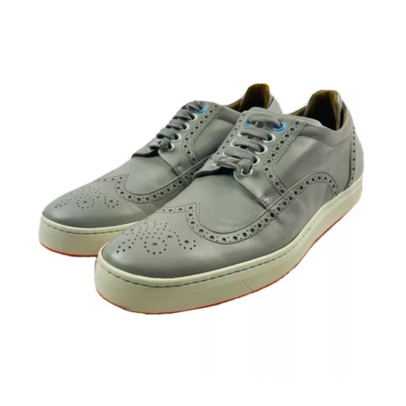Royal Albartross Gray Leather Wing Tip Spikeless VIbram Golf Shoes Size US 9 NEW - Picture 1 of 7